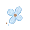 🌸 Эмодзи «Голубые буквы, иконки» для Telegram