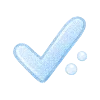 ✔️ Эмодзи «Голубые буквы, иконки» для Telegram