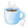 ☕️ Эмодзи «Голубые буквы, иконки» для Telegram