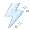 ⚡️ Эмодзи «Голубые буквы, иконки» для Telegram