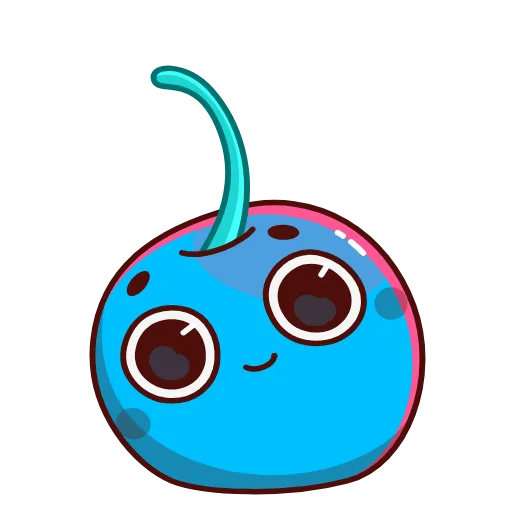 Стикер 6 Blue Cherry