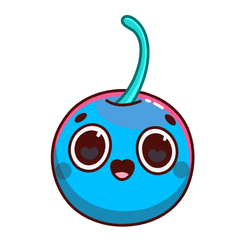 Стикер 8 Blue Cherry
