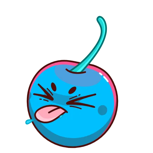 Стикер 7 Blue Cherry