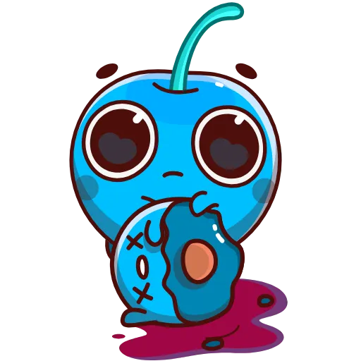 Стикер 16 Blue Cherry