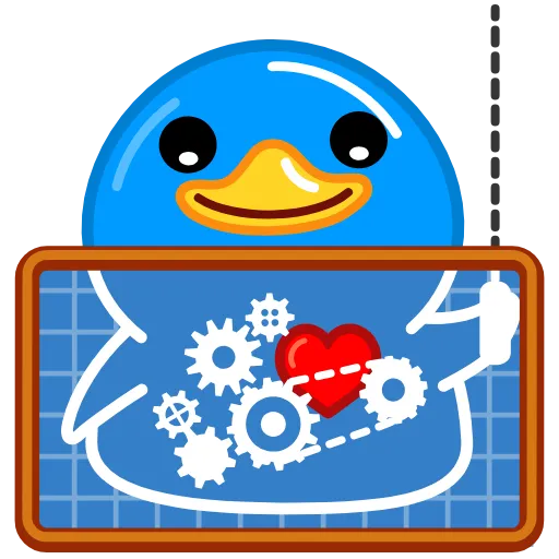 Стикер 14 Blue Duck