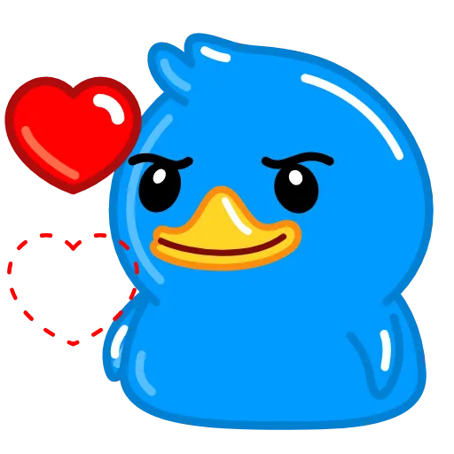 Стикер 10 Blue Duck