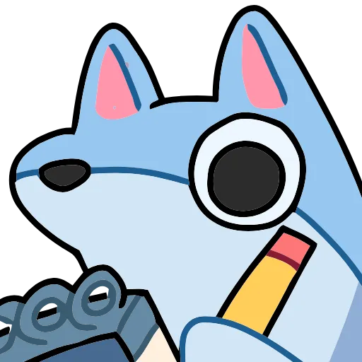 Стикер 22 Blue Fox