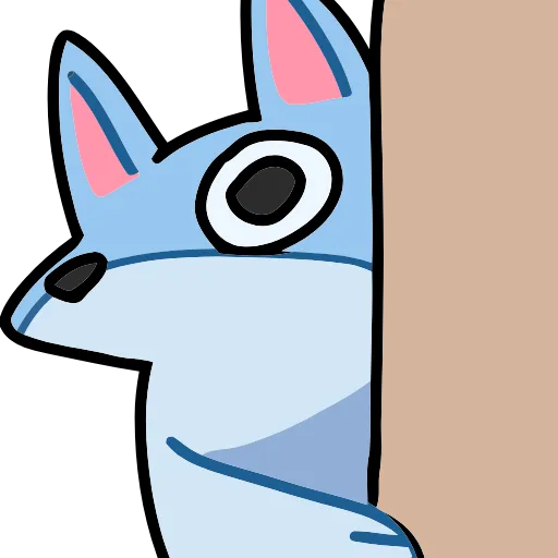 Стикер 19 Blue Fox
