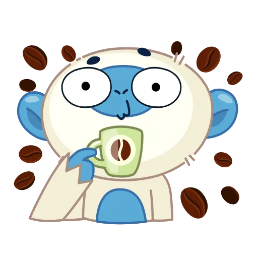 Стикер 5 Blue Monkey