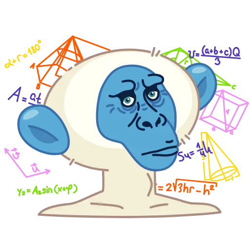 Стикер 7 Blue Monkey