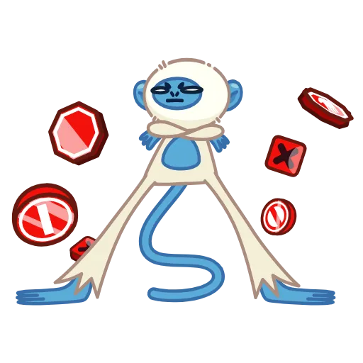 Стикер 19 Blue Monkey