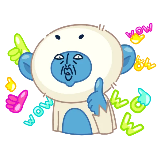 Стикер 3 Blue Monkey