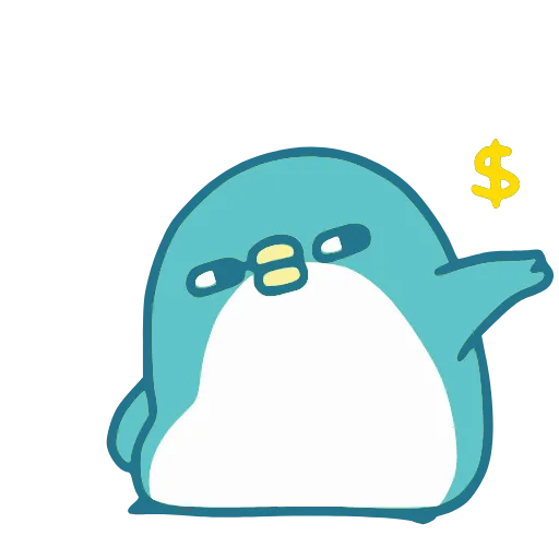 Стикер 22 Blue Penguin