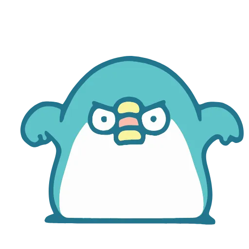 Стикер 19 Blue Penguin