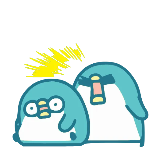 Стикер 12 Blue Penguin