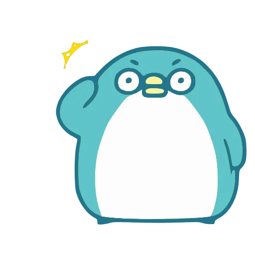 Стикер 17 Blue Penguin