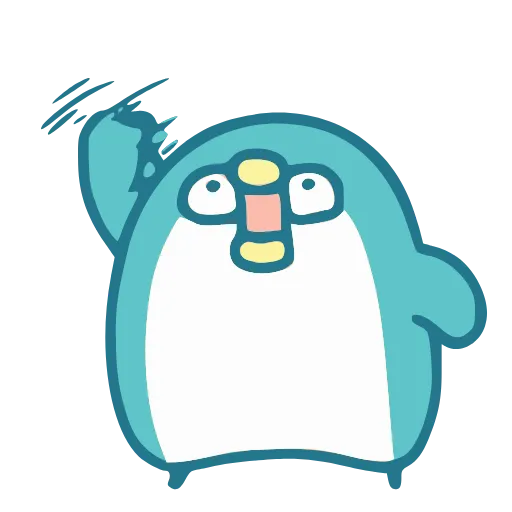 Стикер 11 Blue Penguin