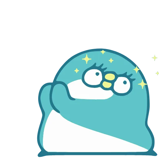 Стикер 15 Blue Penguin