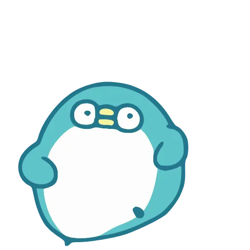 Стикер 16 Blue Penguin