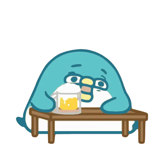 Стикер 13 Blue Penguin