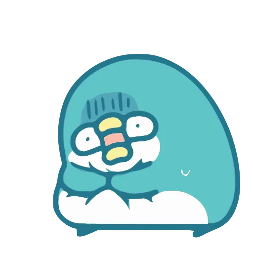 Стикер 10 Blue Penguin