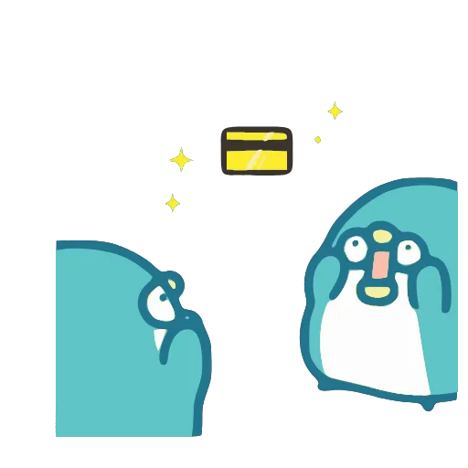 Стикер 5 Blue Penguin
