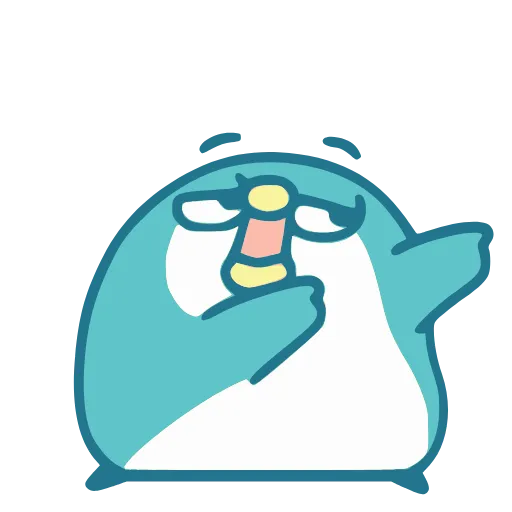 Стикер 9 Blue Penguin