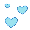 Стикер 36 Blue Random Emoji - голубые рандом эмодзи