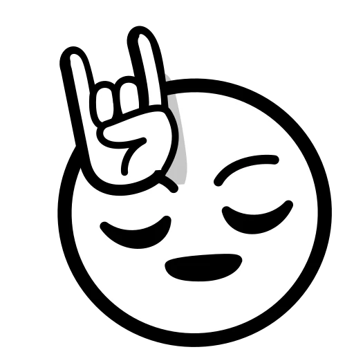 🤘 Эмодзи «White - белые эмодзи» для Telegram