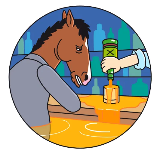 Стикер 44 BoJack Horseman