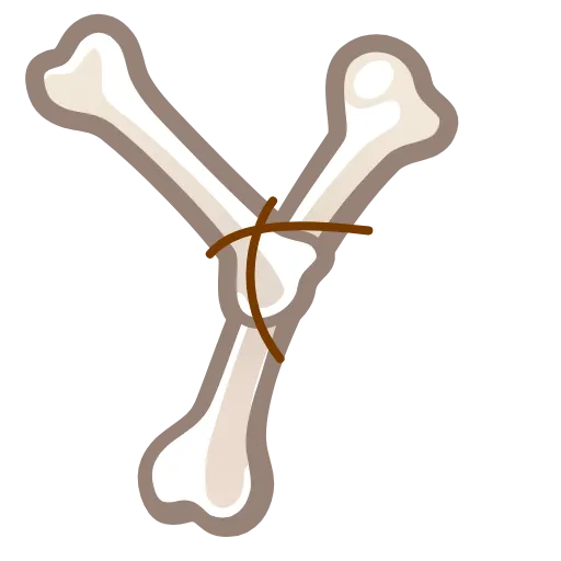Стикер 25 Bony Font Emoji