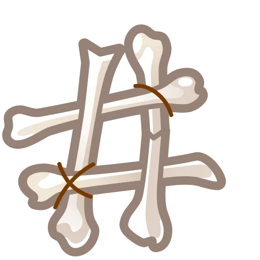 Стикер 46 Bony Font Emoji