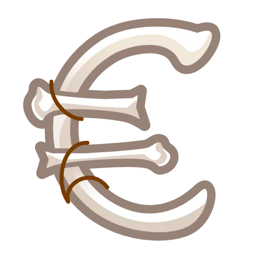 Стикер 49 Bony Font Emoji