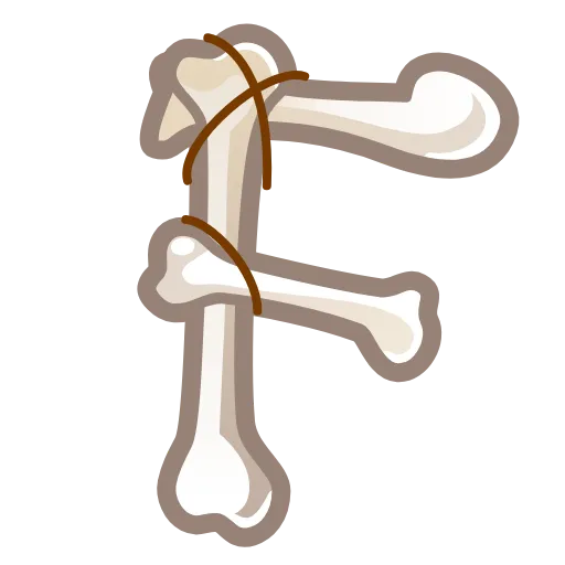 Стикер 6 Bony Font Emoji