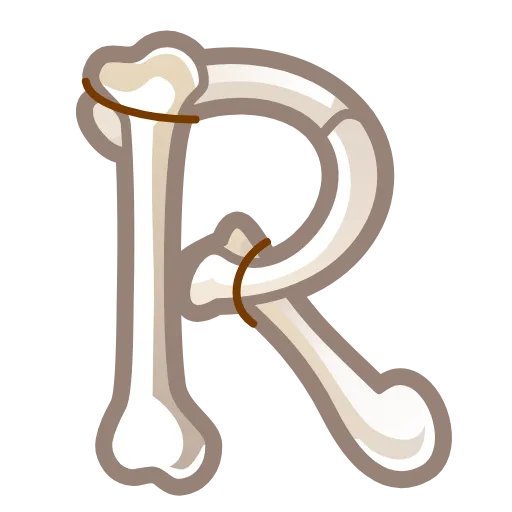 Стикер 18 Bony Font Emoji
