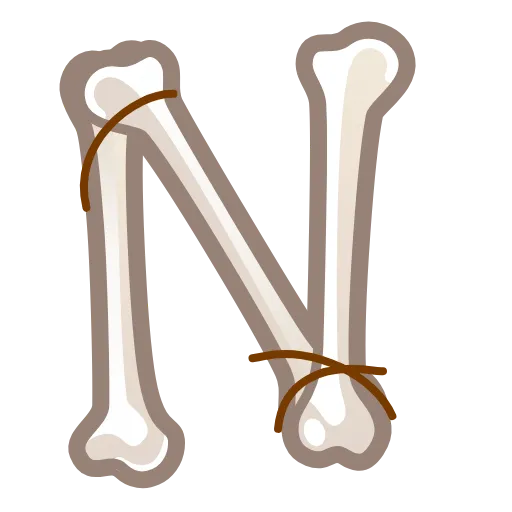 Стикер 14 Bony Font Emoji