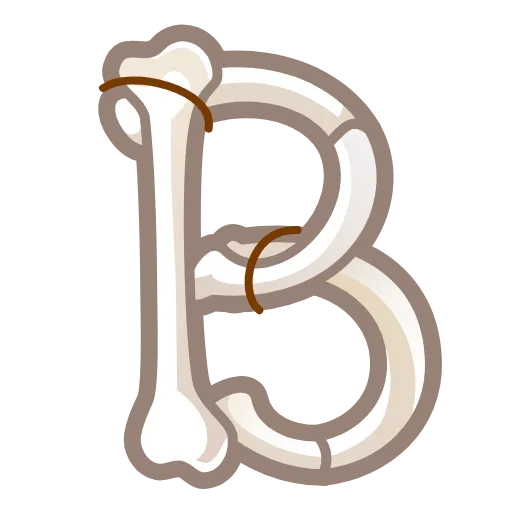Стикер 2 Bony Font Emoji