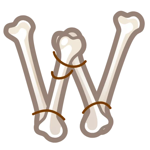 Стикер 23 Bony Font Emoji