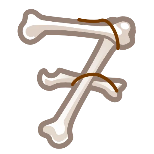 Стикер 34 Bony Font Emoji
