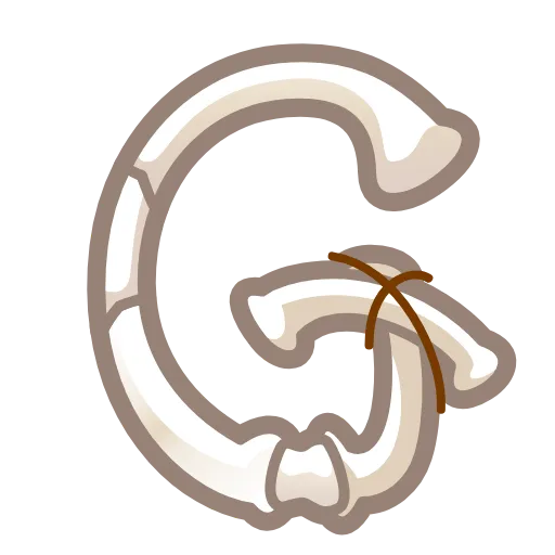 Стикер 7 Bony Font Emoji