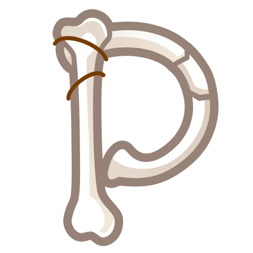 Стикер 16 Bony Font Emoji