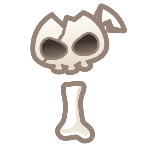 Стикер 9 Bony Font Emoji
