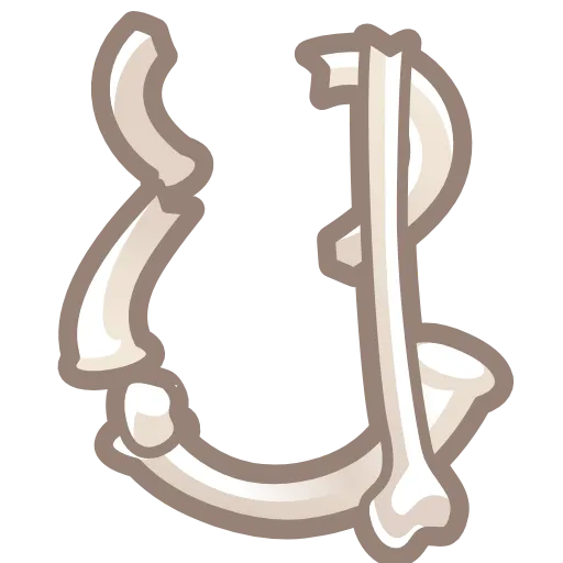 Стикер 50 Bony Font Emoji