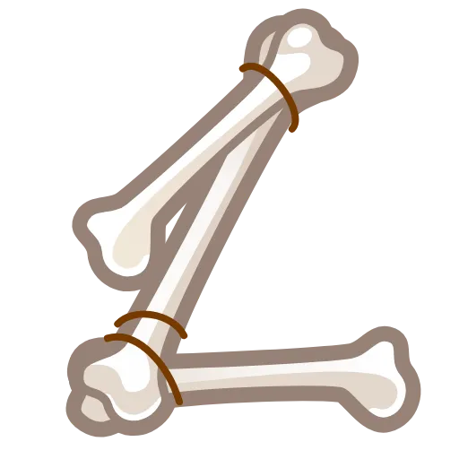 Стикер 26 Bony Font Emoji