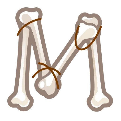 Стикер 13 Bony Font Emoji