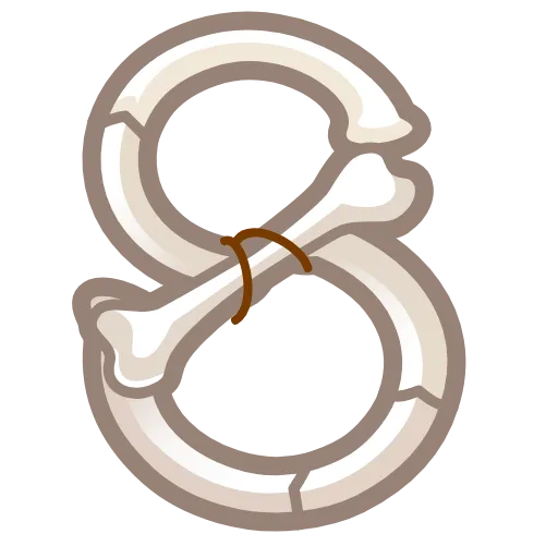 Стикер 35 Bony Font Emoji