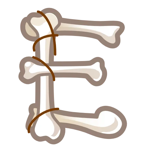 Стикер 5 Bony Font Emoji