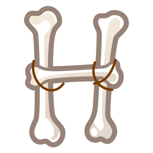 Стикер 8 Bony Font Emoji