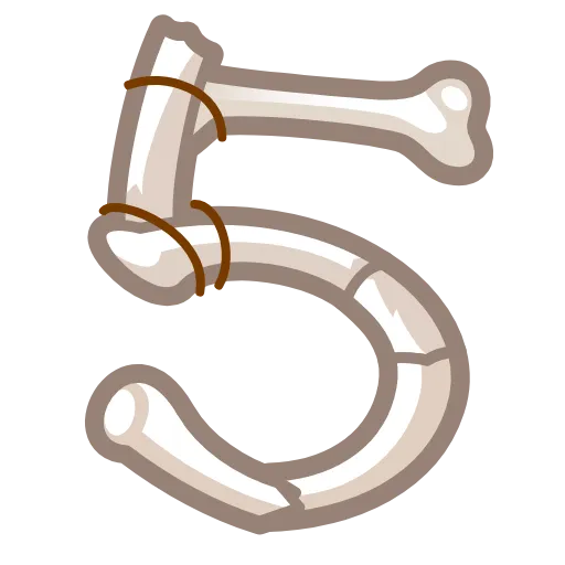 Стикер 32 Bony Font Emoji