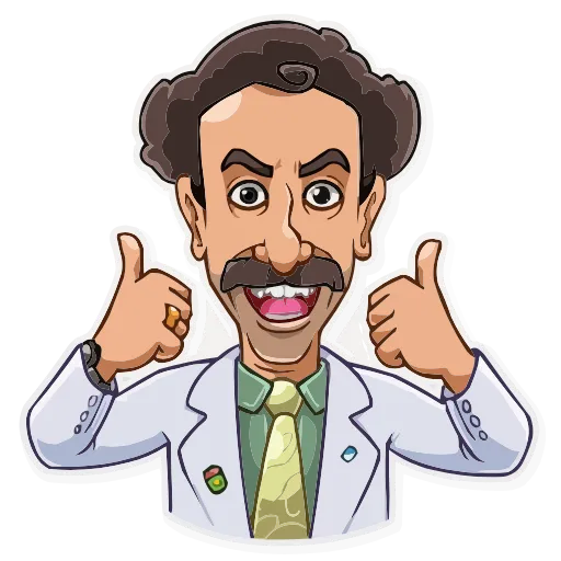 Стикер 3 Borat Sagdiyev HD